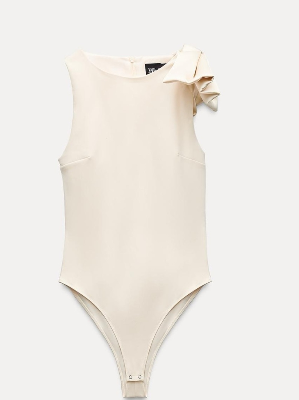 Zara satin effect bow bodysuit, medium